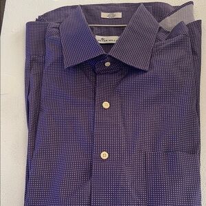 Peter Millar Men's Navy Button Down Shirt